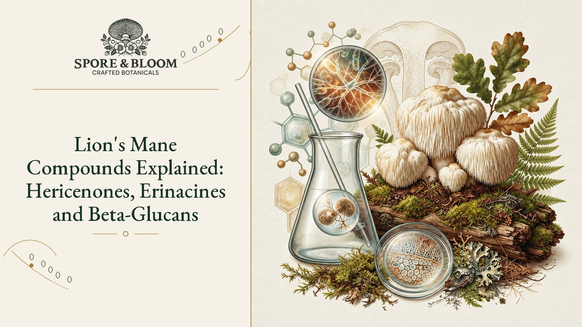 Lion's Mane Compounds Explained: Hericenones, Erinacines and Beta-Glucans