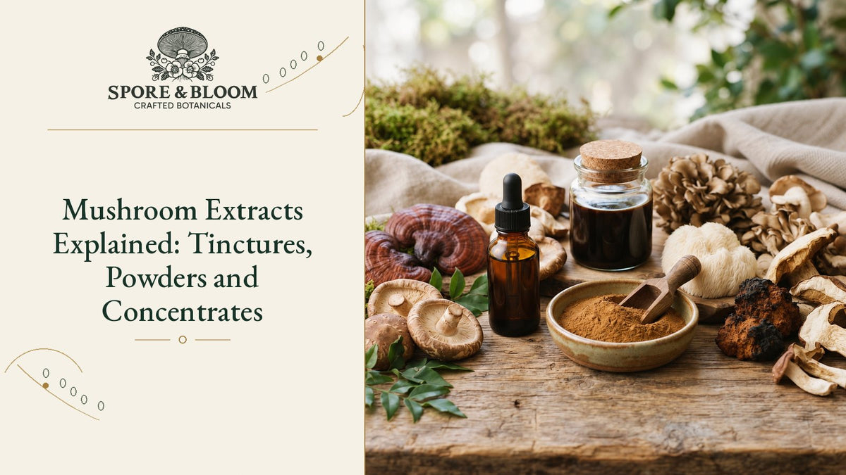 Mushroom Extracts Explained: Tinctures, Powders and Concentrates